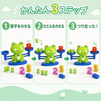 見える！カエル算数てんびん