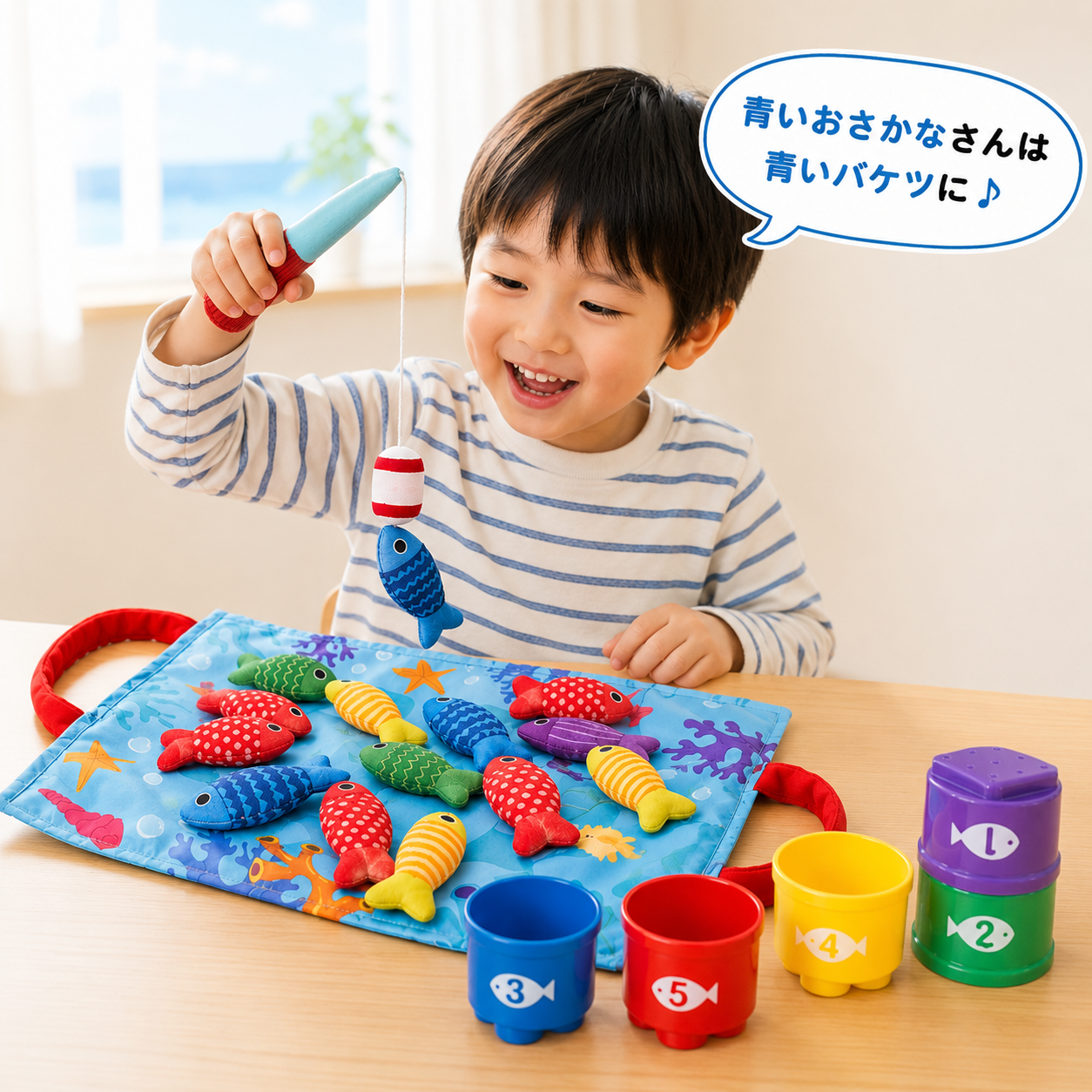 色・数字マスター！お魚釣りセット