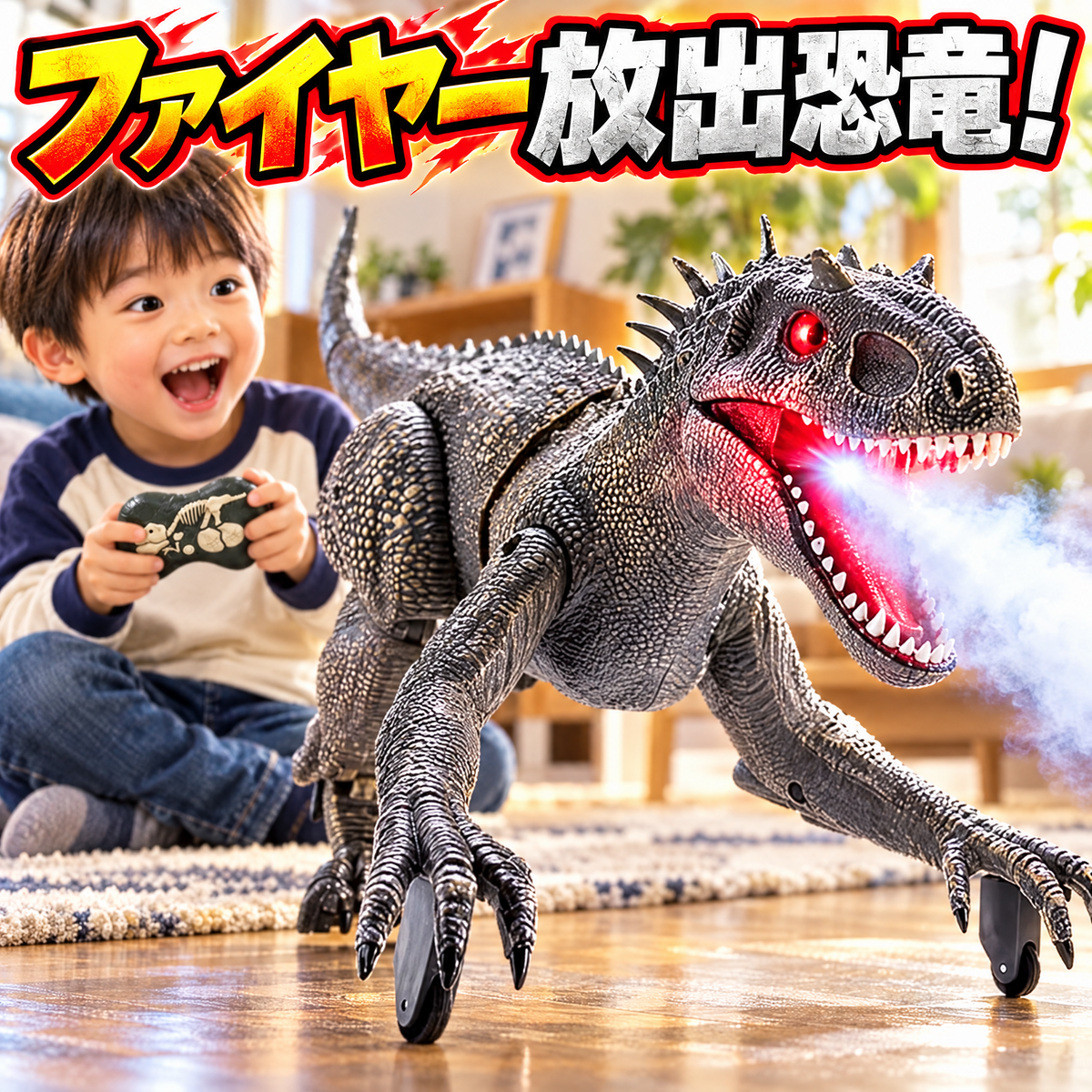 ファイヤー放出恐竜！